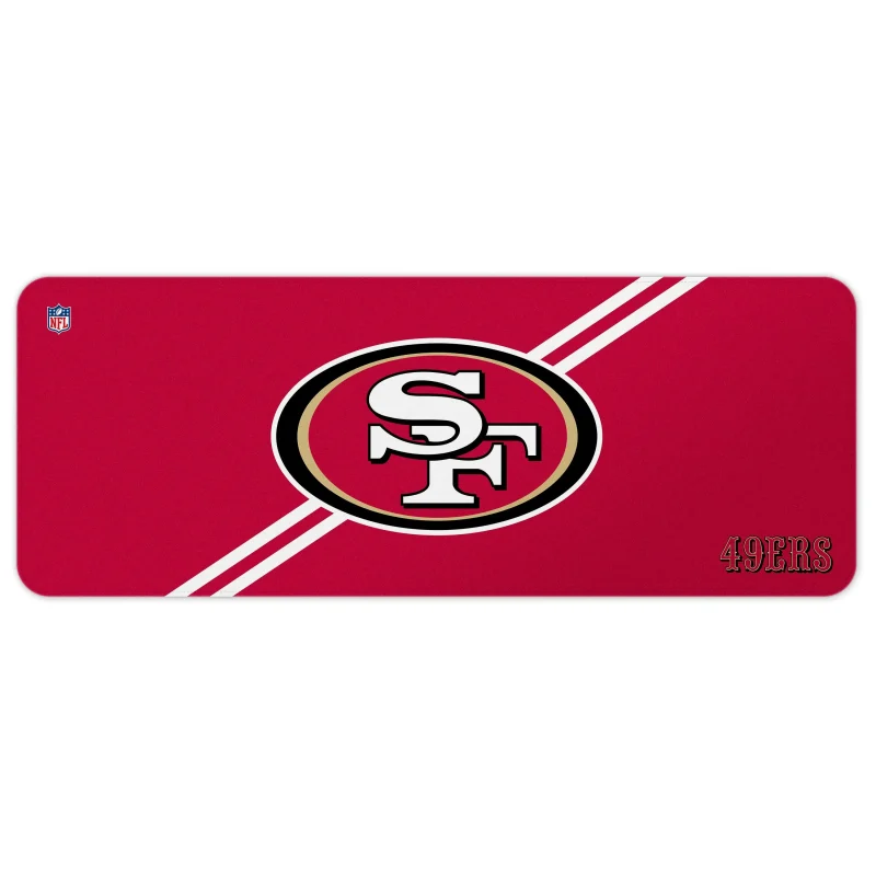 49ers nfl desk mat team stripe design scaled