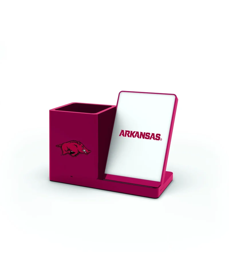 arkansas razorbacks wireless charger pen holder scaled