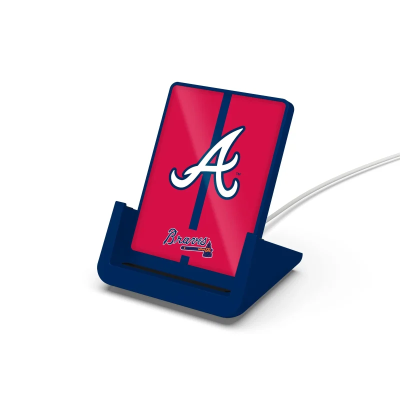 atlanta braves wireless charging stand for mlb fans