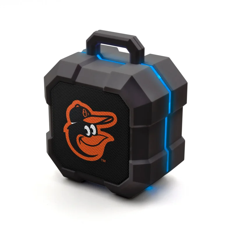 baltimore orioles mlb shockbox led bluetooth speaker