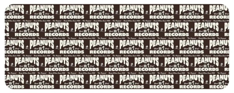 black record desk mat by peanuts stylish surface protector