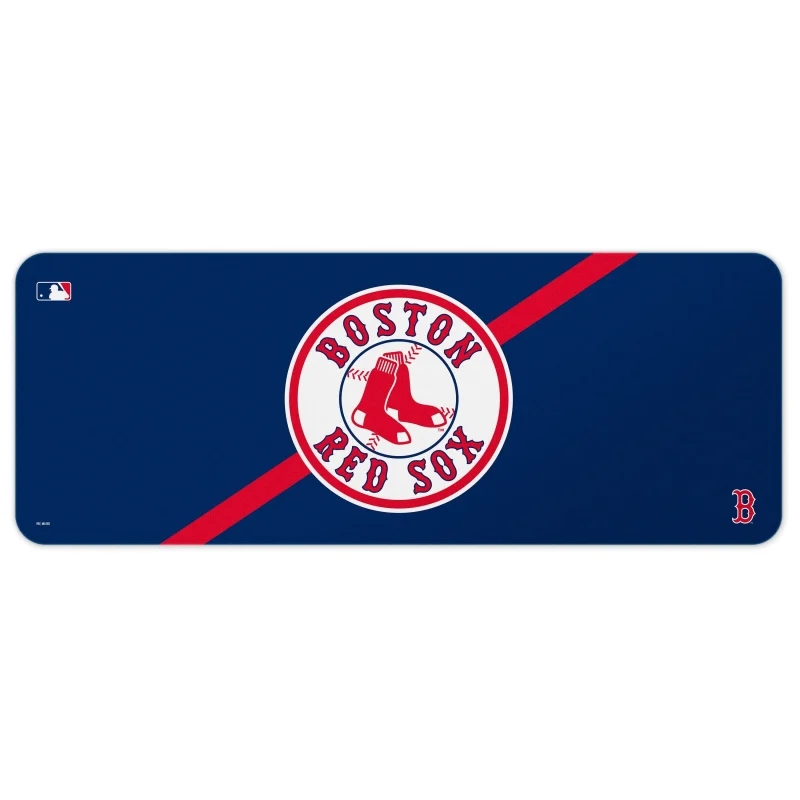 boston red sox desk mat mlb team stripe design scaled