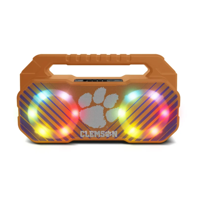 clemson tigers bluetooth boombox speaker with fm radio 1 scaled