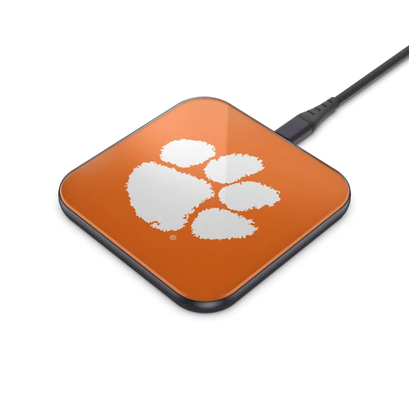 clemson tigers wireless charger fast stylish charging pad