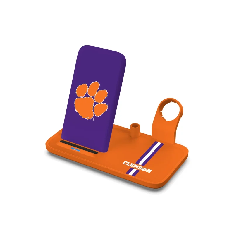 clemson tigers wireless charging stand collegiate edition