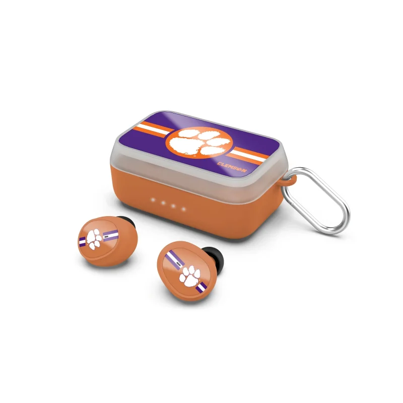 clemson tigers wireless earbuds premium sports sound