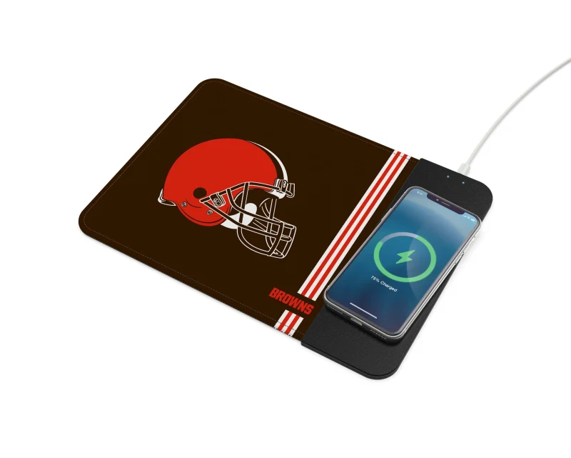 cleveland browns nfl wireless charger mouse pad scaled