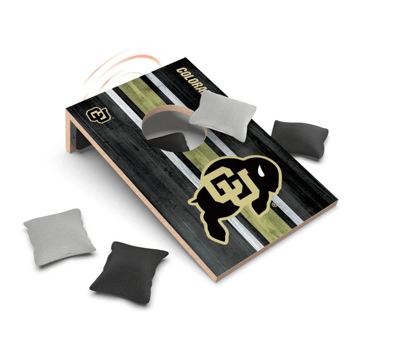 colorado buffaloes cornhole set with bluetooth speaker scaled