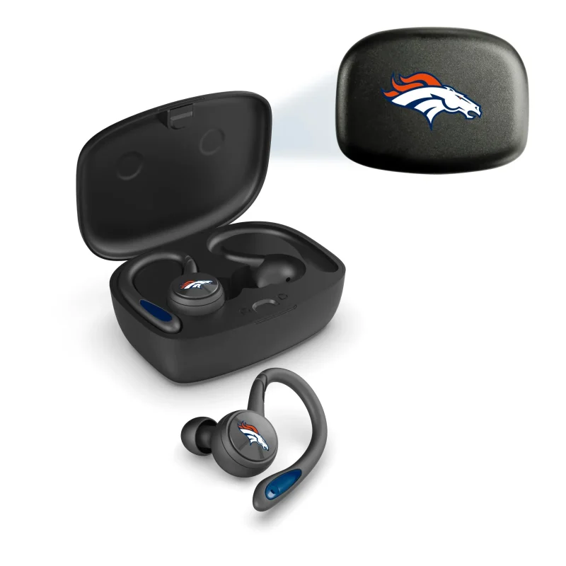 denver broncos true wireless earbuds nfl bluetooth