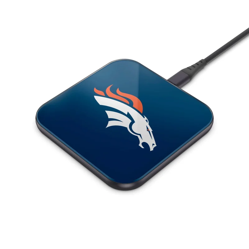 denver broncos wireless charger pad for nfl fans