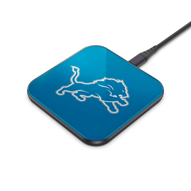 detroit lions nfl wireless charger pad