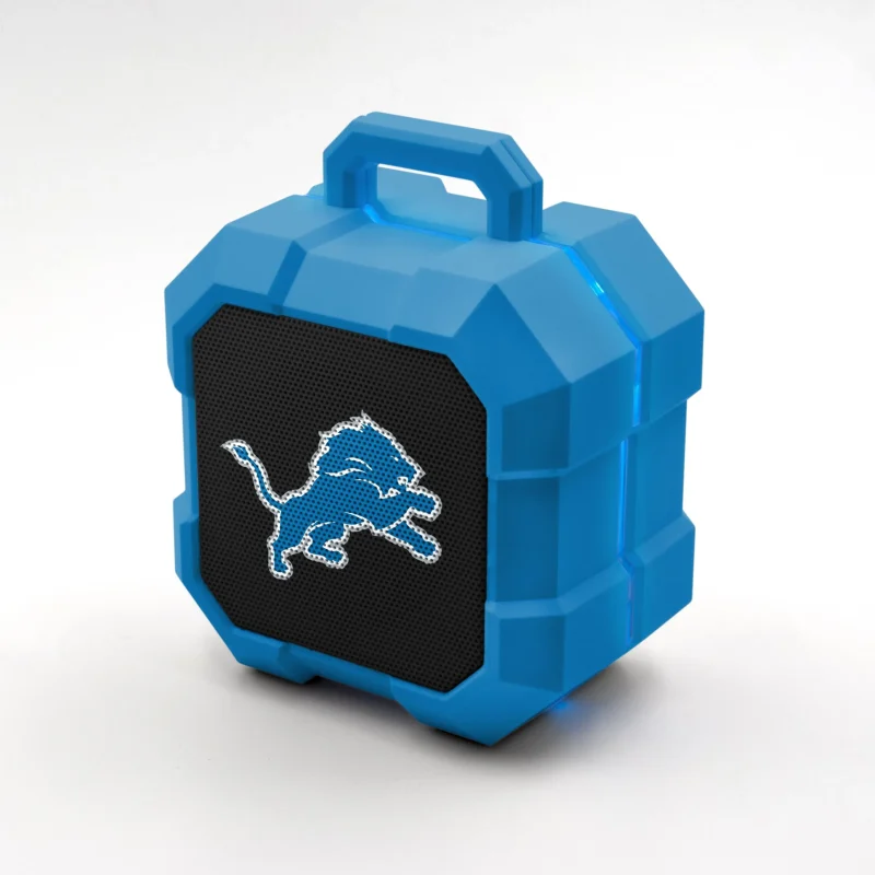 detroit lions shockbox led bluetooth speaker