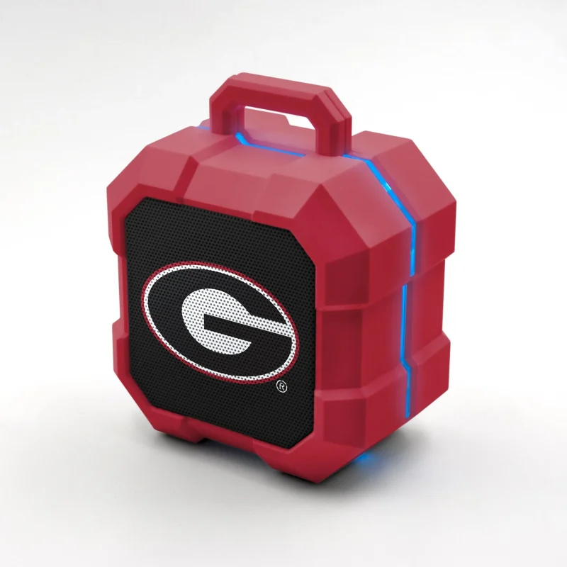 georgia bulldogs shockbox led bluetooth speaker