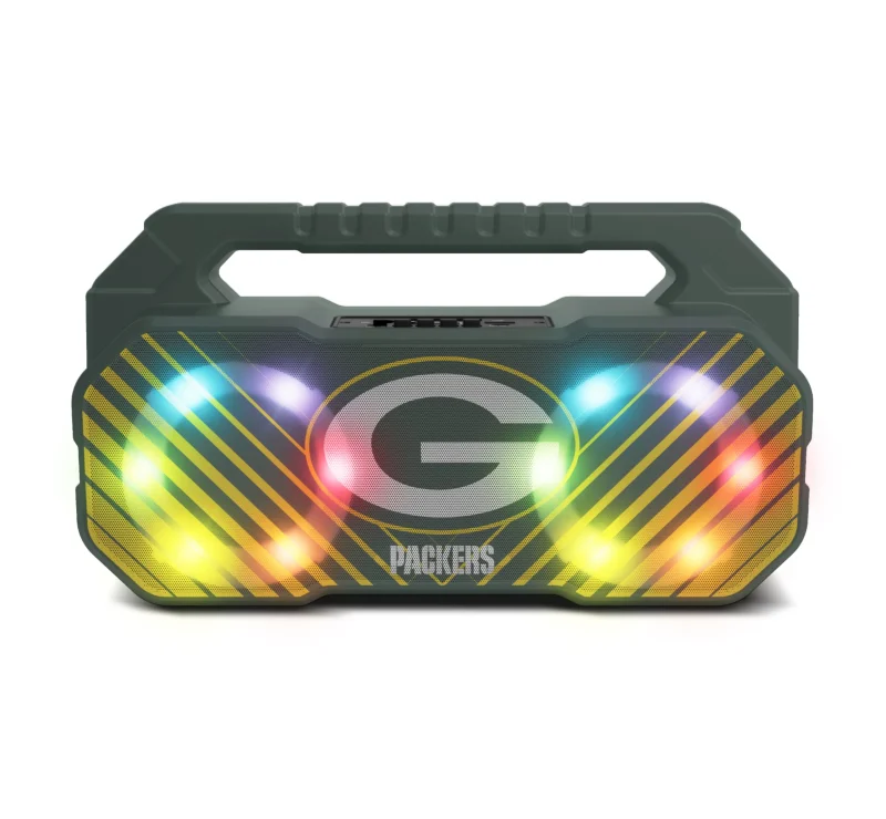 green bay packers bluetooth boombox speaker with fm radio