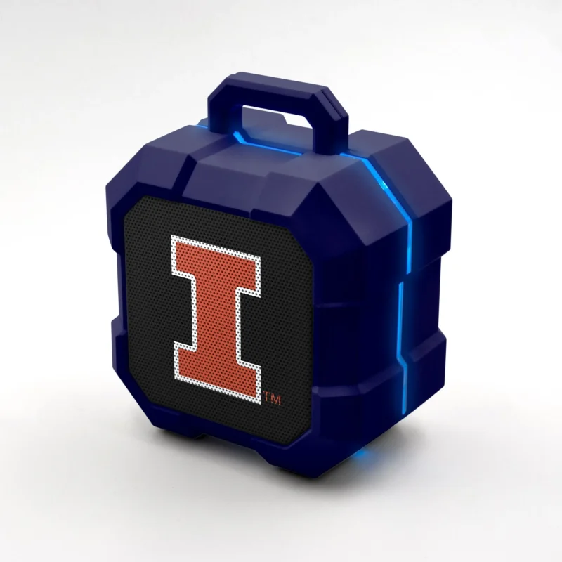 illinois fighting illini shockbox led speaker official collegiate edition