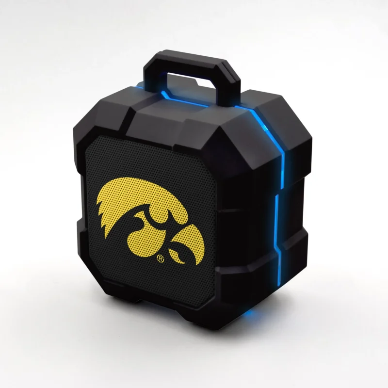 iowa hawkeyes led bluetooth speaker collegiate