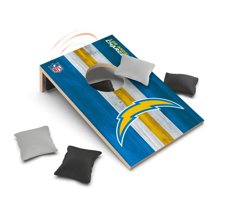 la chargers cornhole set bluetooth speaker scaled