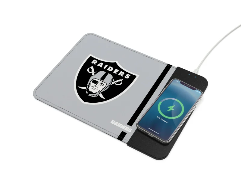 las vegas raiders nfl wireless charger mouse pad scaled