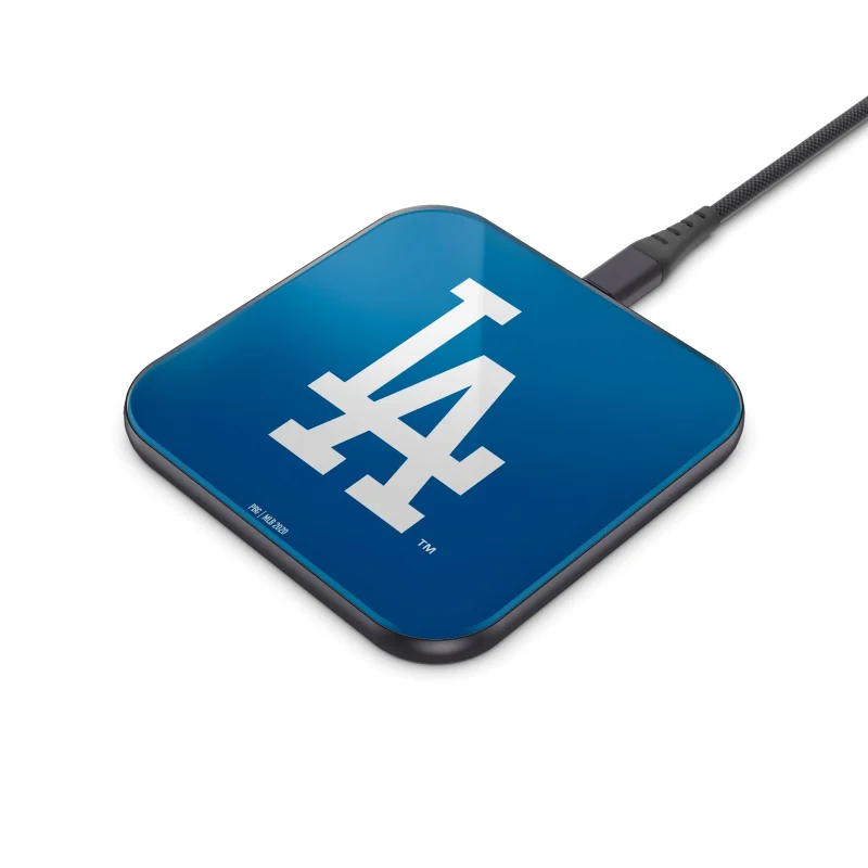 los angeles dodgers wireless charging pad mlb edition