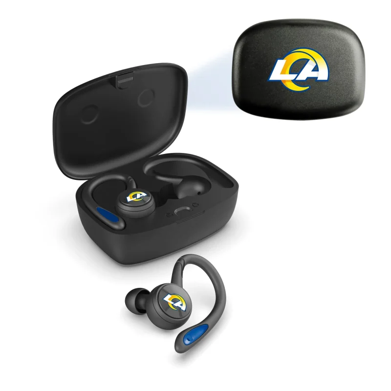 los angeles rams true wireless bluetooth earbuds