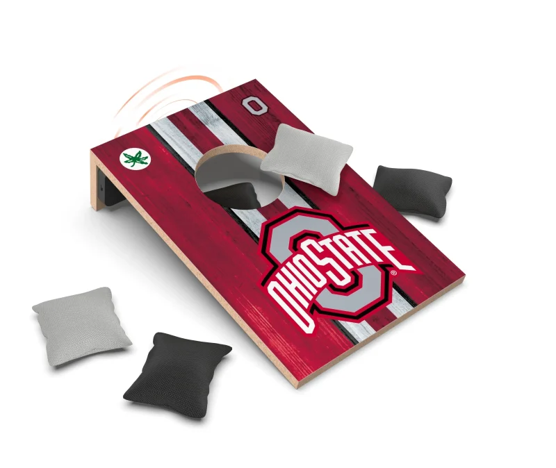 louisiana ragin cajuns cornhole set with bluetooth speaker scaled