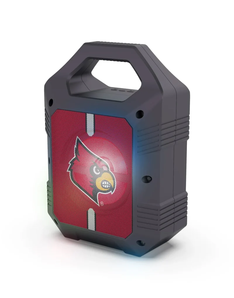 louisville cardinals xl bluetooth speaker with led lights