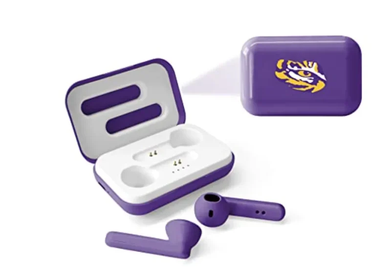 lsu tigers true wireless earbuds high quality design