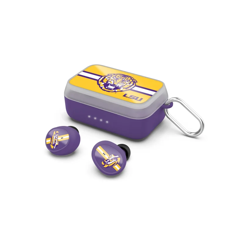 lsu tigers wireless earbuds premium sports sound