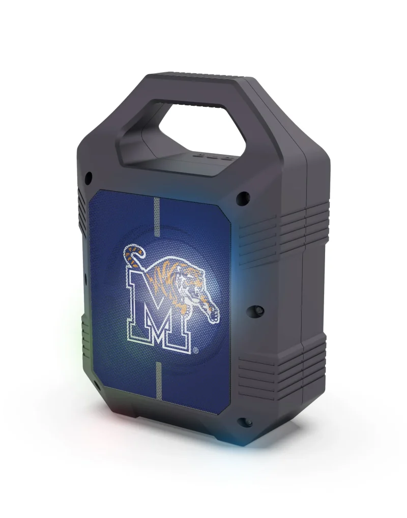 memphis tigers xl bluetooth speaker led wireless sound