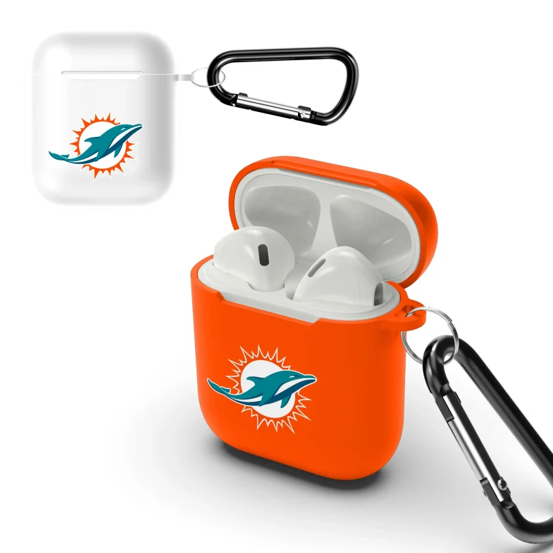 miami dolphins airpod case 2 pack durable protection scaled