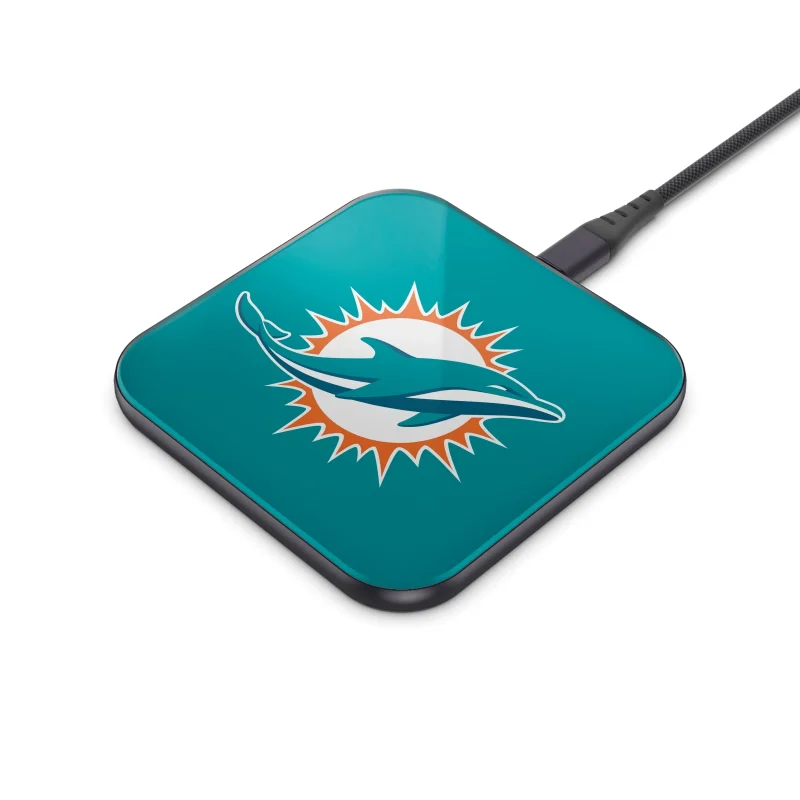 miami dolphins nfl wireless charger pad