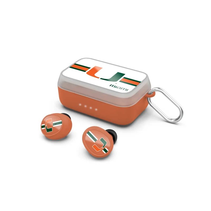 miami hurricanes true wireless earbuds 1