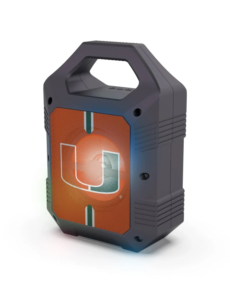 miami hurricanes xl led bluetooth speaker