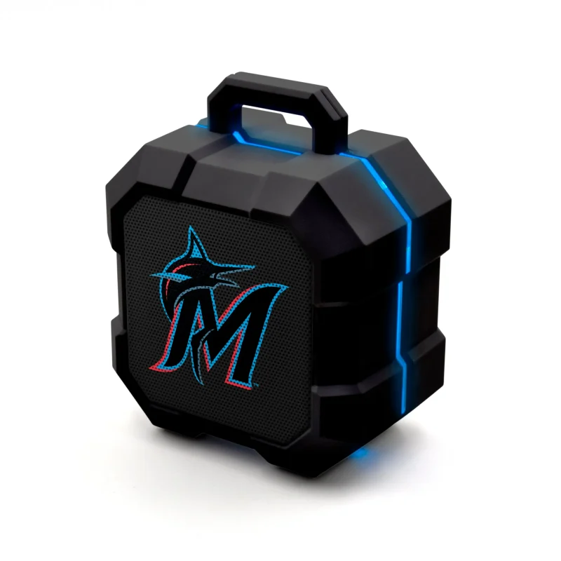 miami marlins led bluetooth speaker mlb