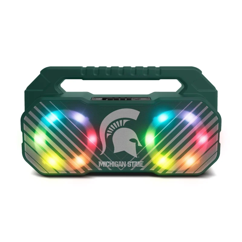 michigan state spartans bluetooth boombox speaker with fm radio scaled