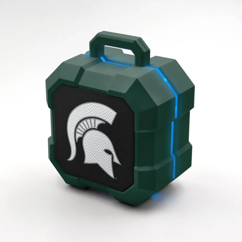 michigan state spartans bluetooth speaker with led lights