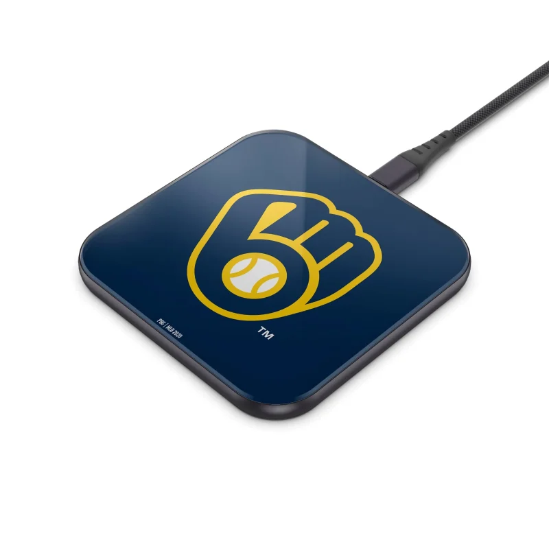 milwaukee brewers wireless charger mlb edition