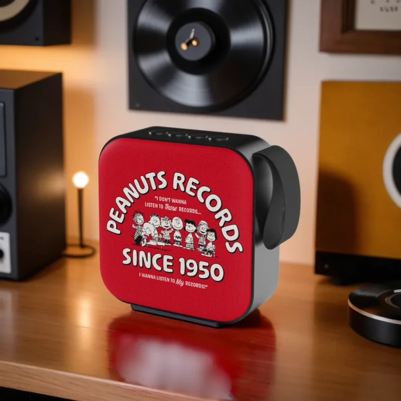 mini bluetooth speaker peanuts red records edition