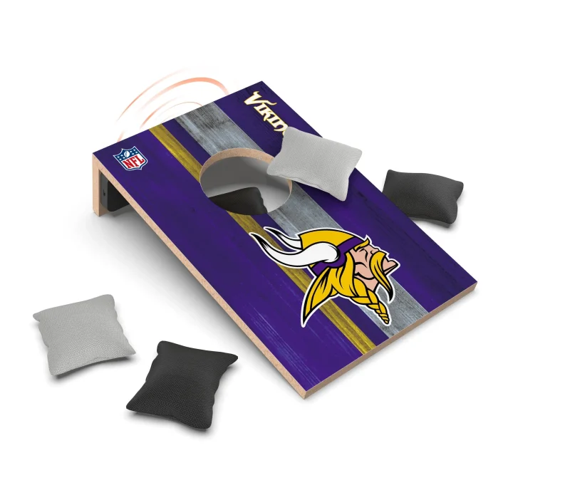 minnesota vikings cornhole set w bluetooth speaker scaled