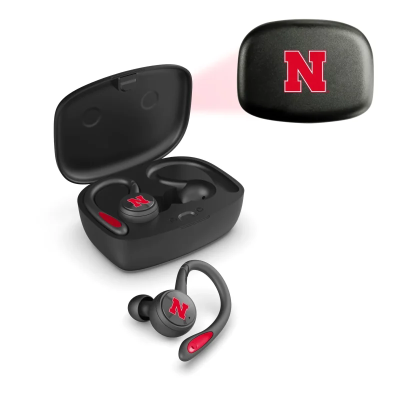 nebraska cornhuskers true wireless earbuds collegiate edition