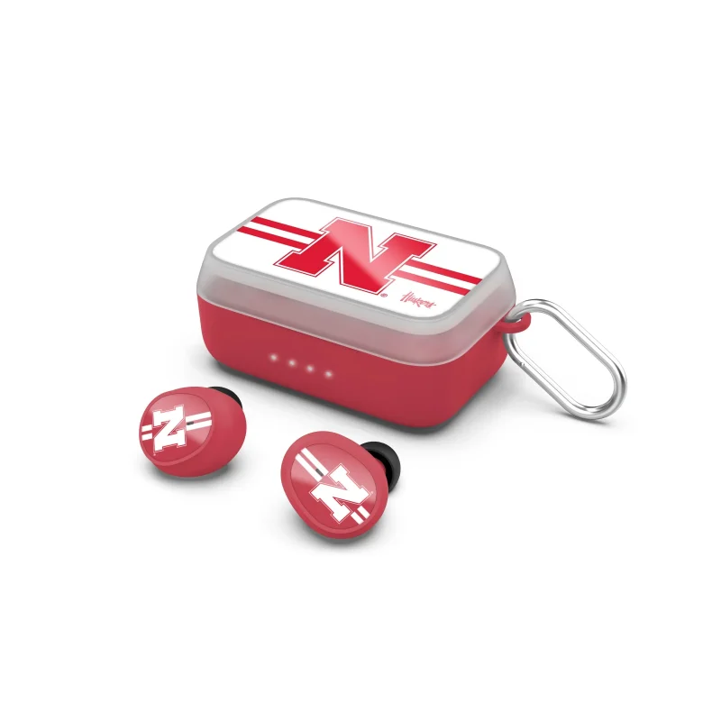 nebraska cornhuskers wireless earbuds premium sports audio