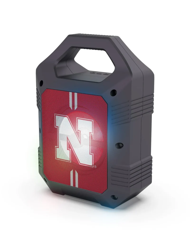 nebraska cornhuskers xl bluetooth speaker shockbox led wireless