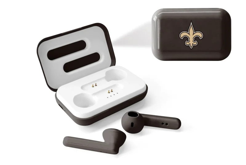 new orleans saints true wireless earbuds nfl bluetooth v4 scaled