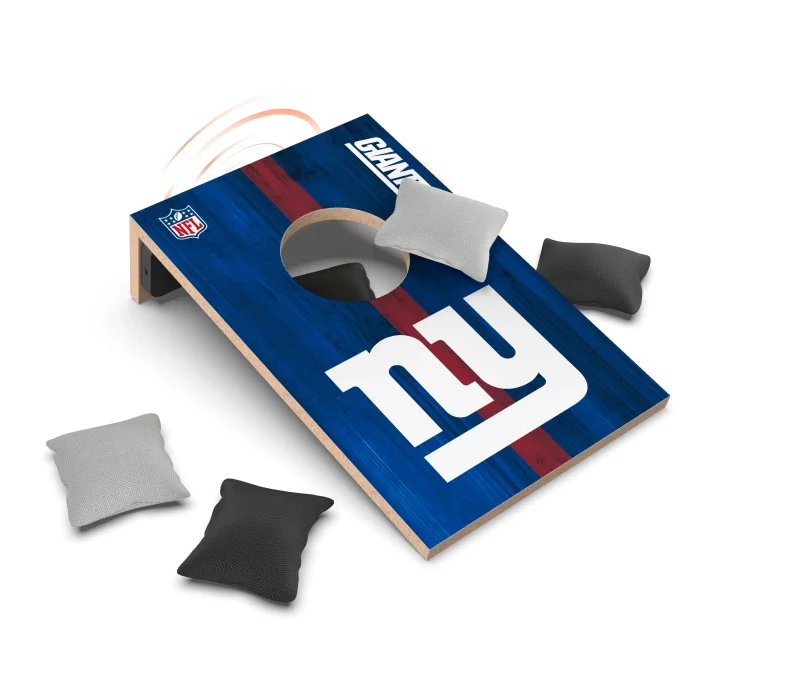 ny giants cornhole set with bluetooth speaker scaled