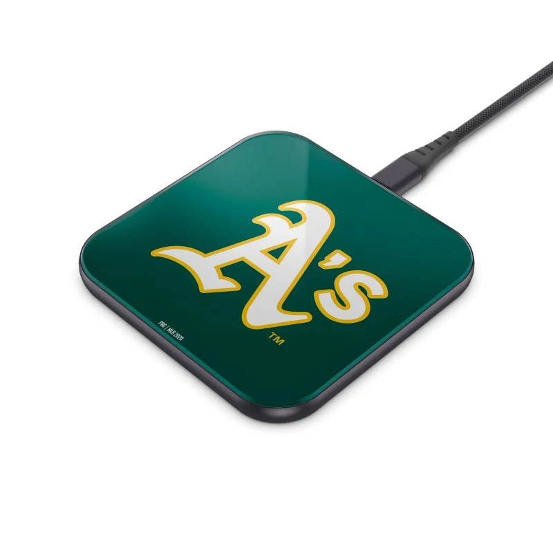 oakland athletics mlb wireless charger pad