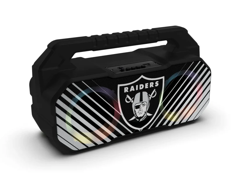 oakland raiders bluetooth boombox with fm radio