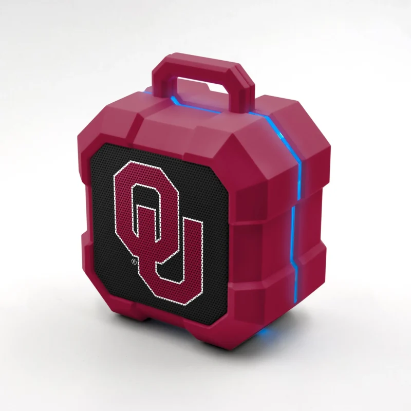 oklahoma sooners shockbox led bluetooth speaker