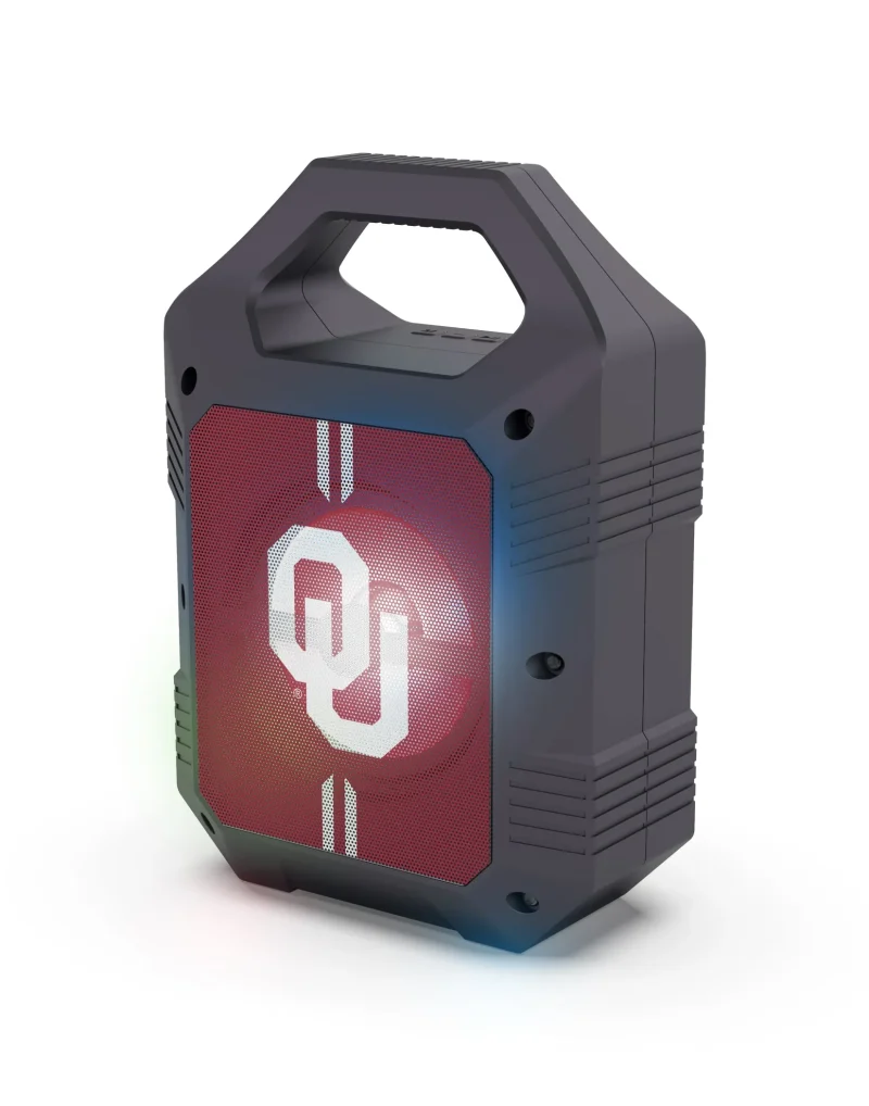 oklahoma sooners xl bluetooth speaker with led lights