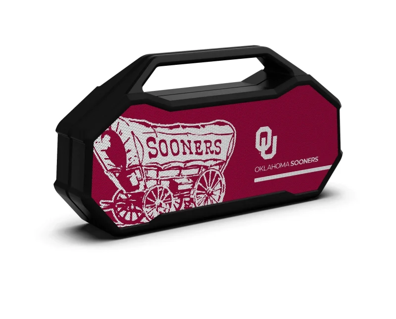 oklahoma sooners xl shockbox speaker powerful sound vibrant design