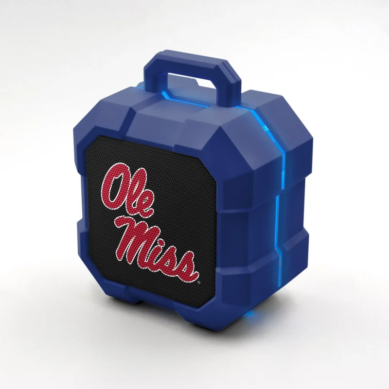 ole miss rebels shockbox bluetooth speaker with led lights